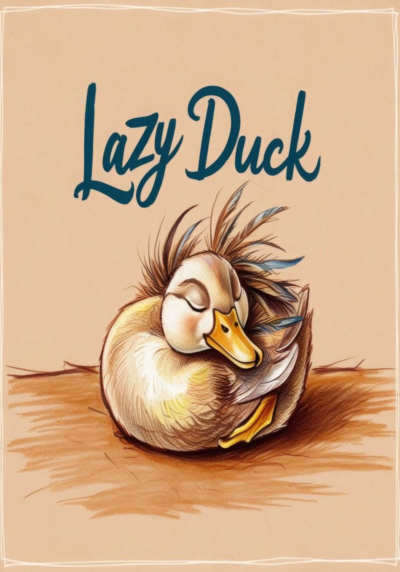 Lazy Duck poster de Nando Art