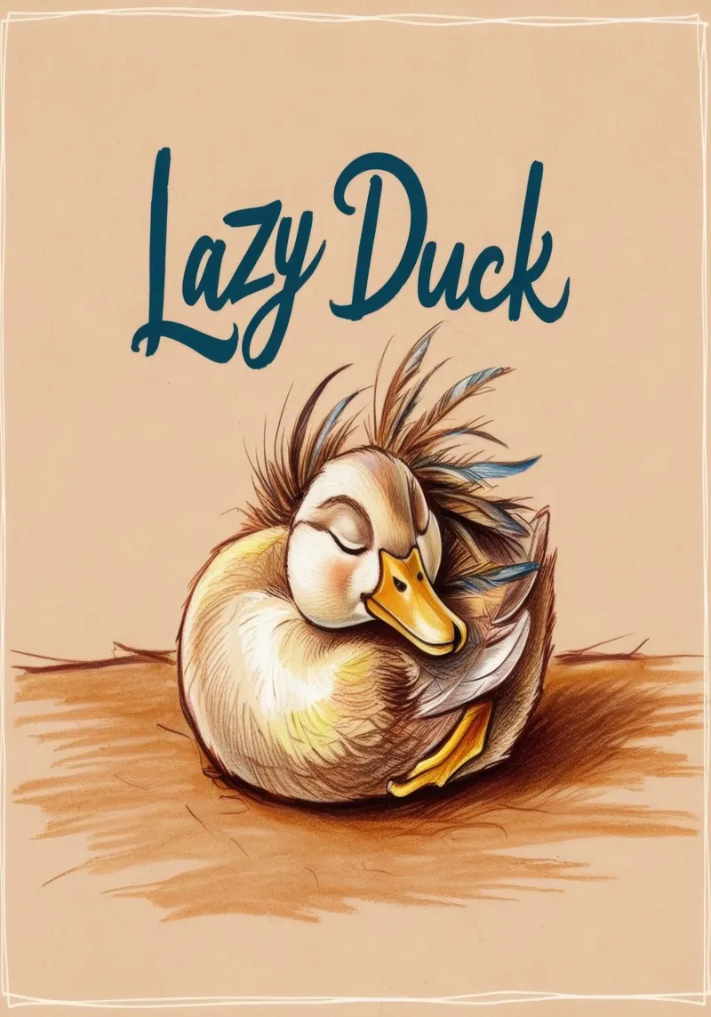 Lazy Duck film rétro-éclairé de Nando Art