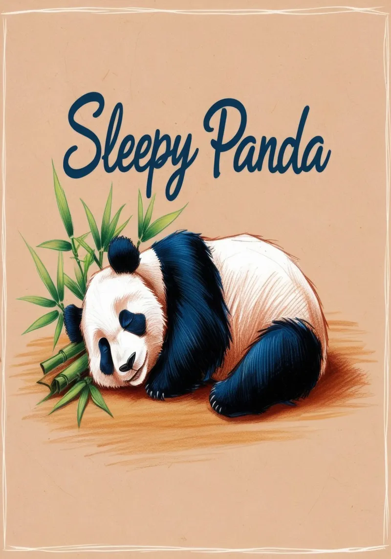 Sleepy Panda alu dibond de Nando Art