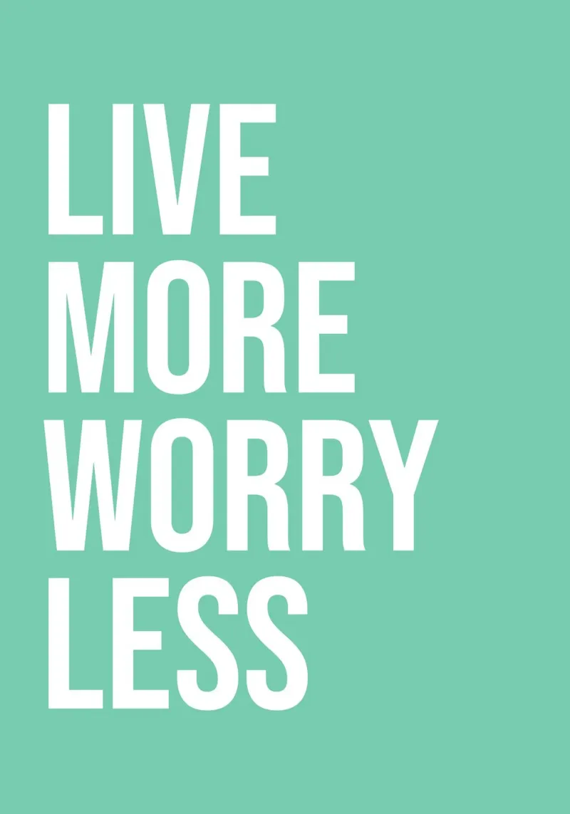 Live More Worry Less plexiglass da WORD & WONDER