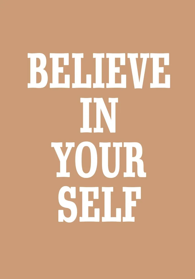 Believe in your self pellicola backlit da WORD & WONDER