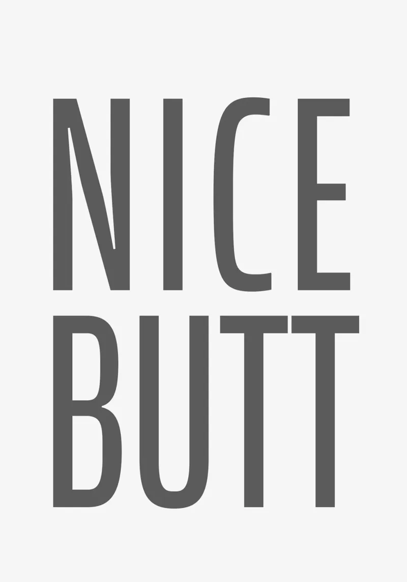 Nice Butt poster con telaio in alluminio da WORD & WONDER