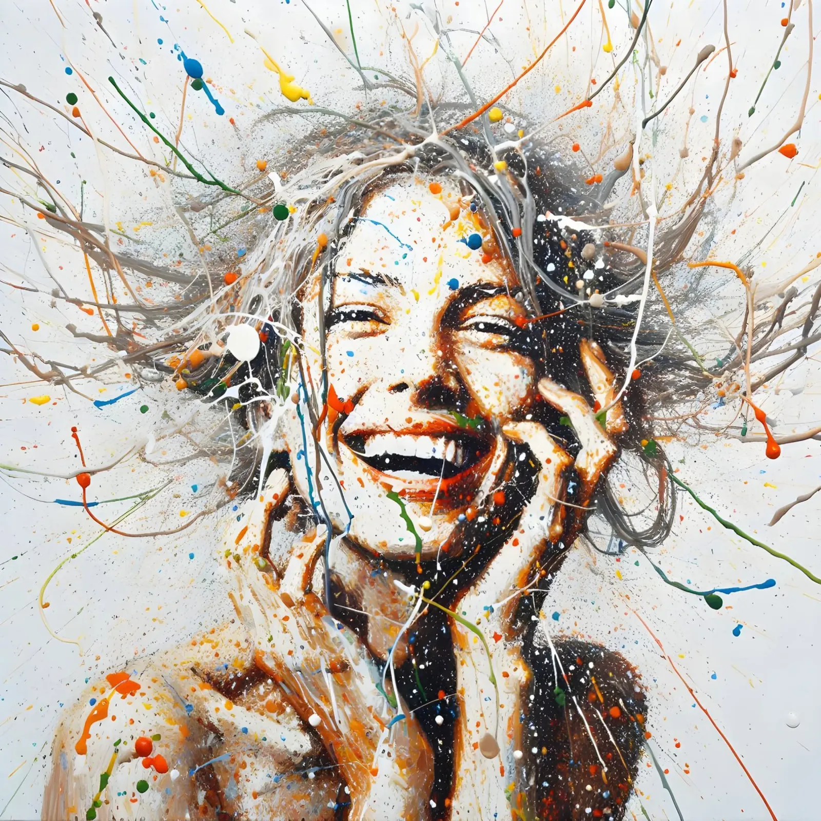 Frau Actionpainting pellicola backlit da nomad