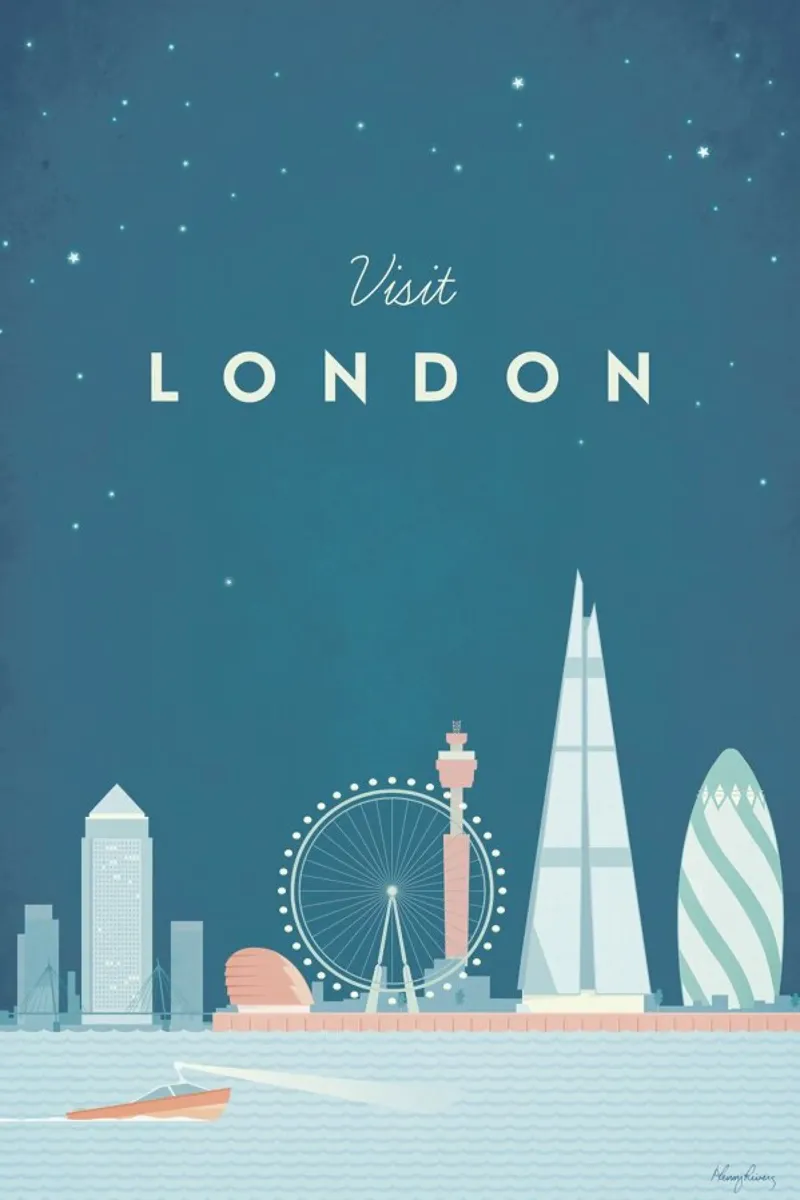 London tela con Cornice a cassetta da Henry Rivers