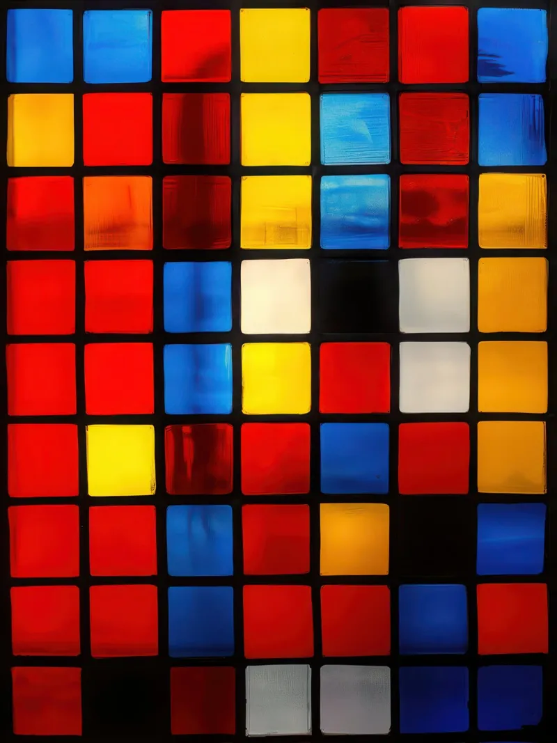Mattone luminoso in vetro Mondrian pellicola backlit da Autofocus