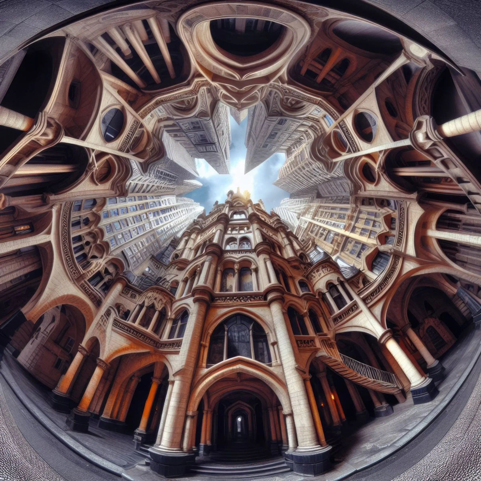 Sphere 031 - Ornate Gothic Architecture pellicola backlit da Spheres