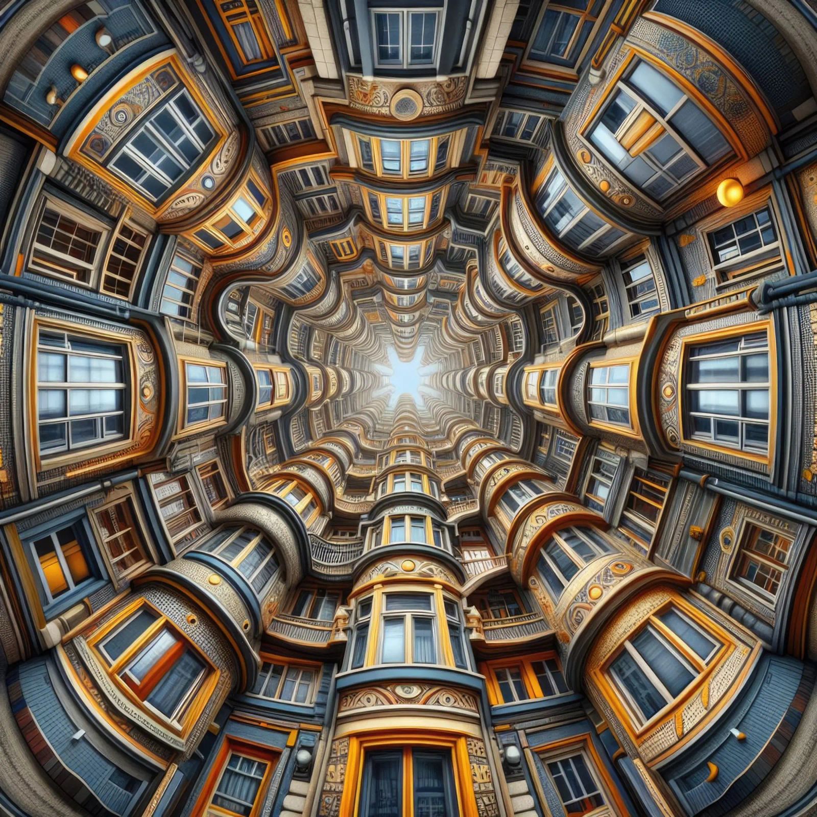 Sphere 022 - Symmetrical Architectural Tunnel poster by Spheres