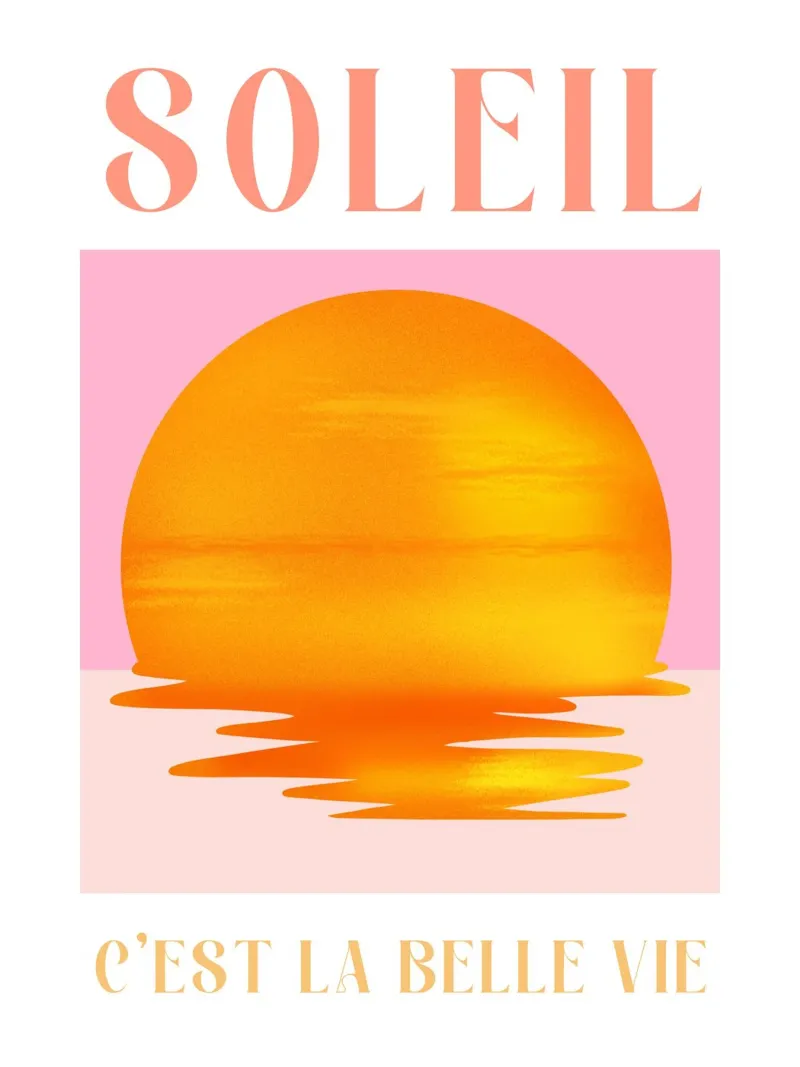 Soleil Pink Print pellicola backlit da Bella Studio