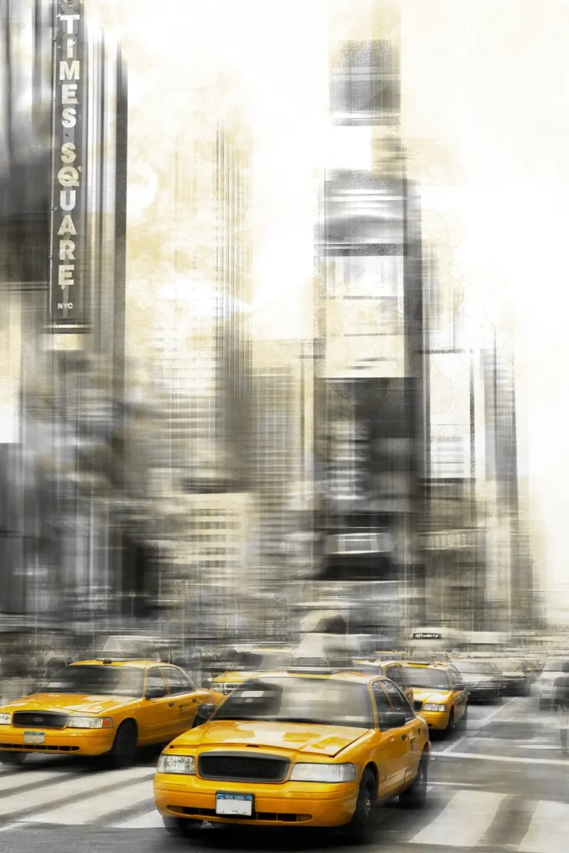 Arte moderna TIMES SQUARE pellicola backlit da Melanie Viola