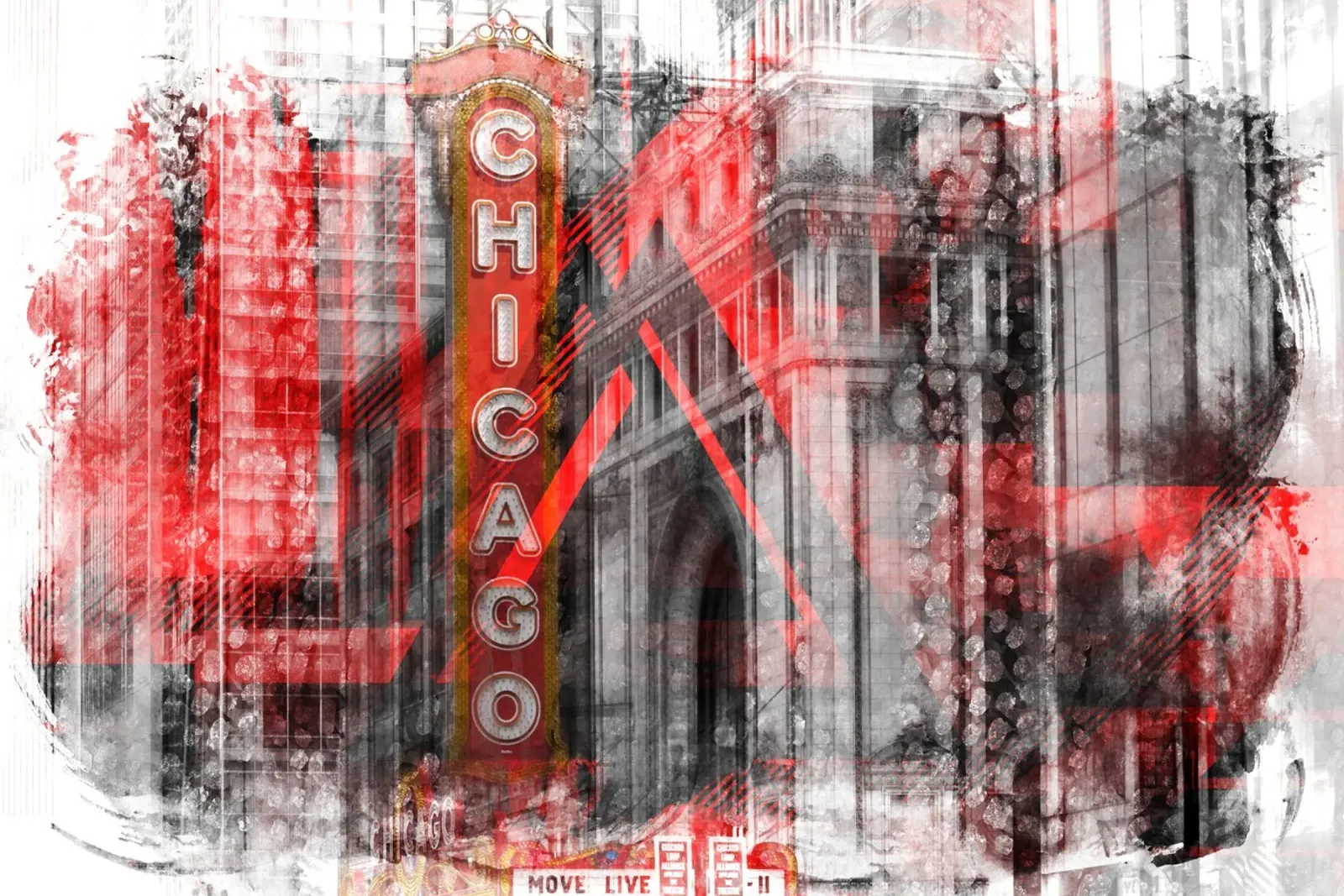 Chicago | Geometric Mix No. 4 pellicola backlit da Melanie Viola