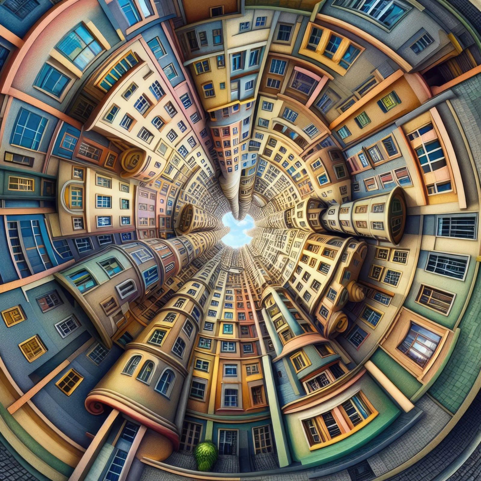 Sphere 012 - Whimsical Spiral Architecture pellicola backlit da Spheres