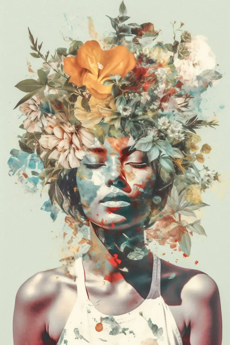 Boho Vibes Sommermädchen Hahnemühle von Carinaprint