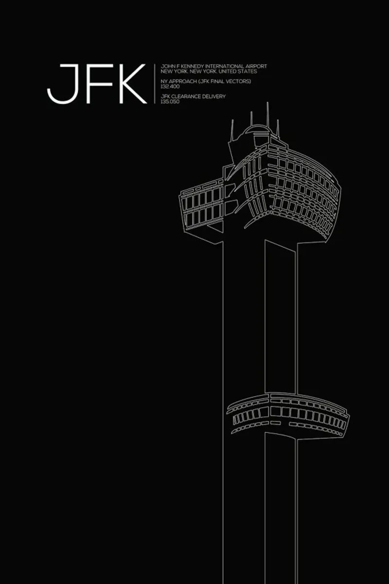JFK New York Tower Black carta hahnemühle da 08left