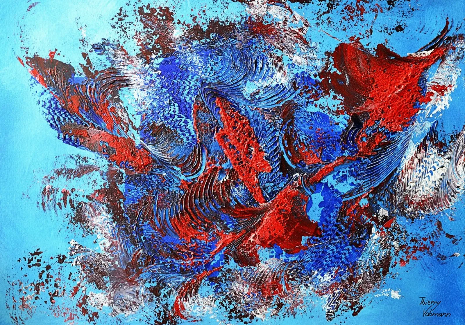 IDEAL GIFT 96 alu-dibond by Thierry Vobmann Abstract painting