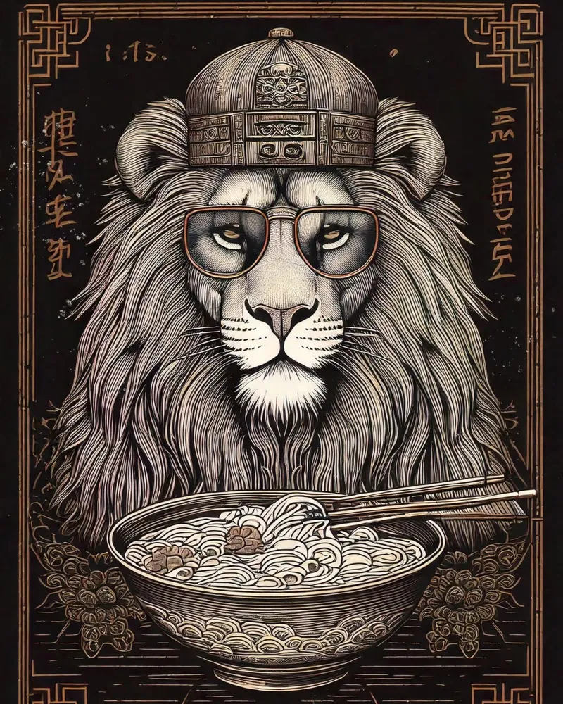 Lion cool carta hahnemühle da tylerstudio