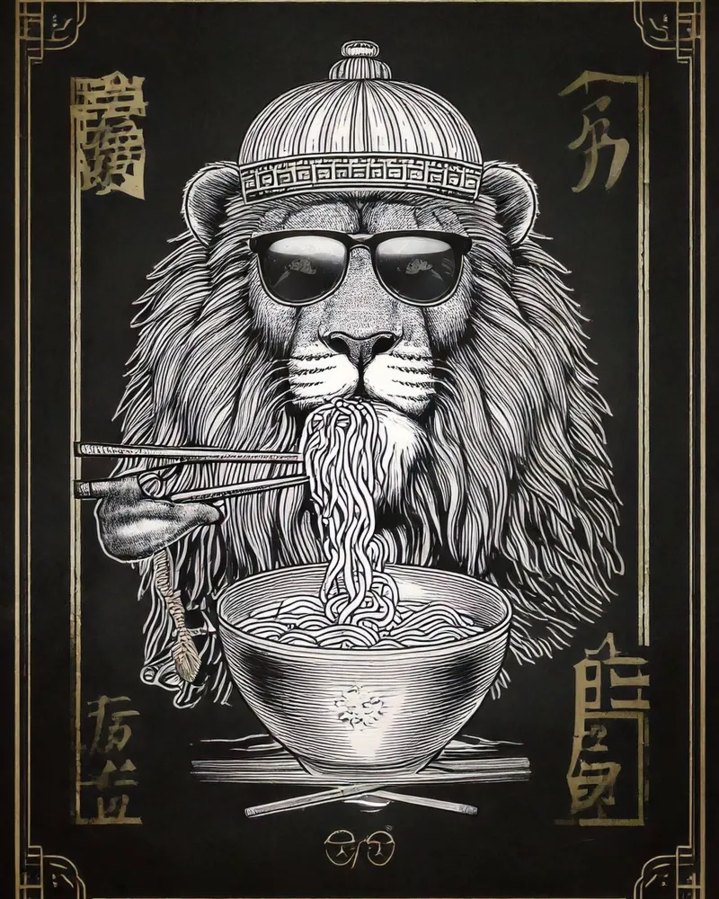 Lion freedom carta hahnemühle da tylerstudio