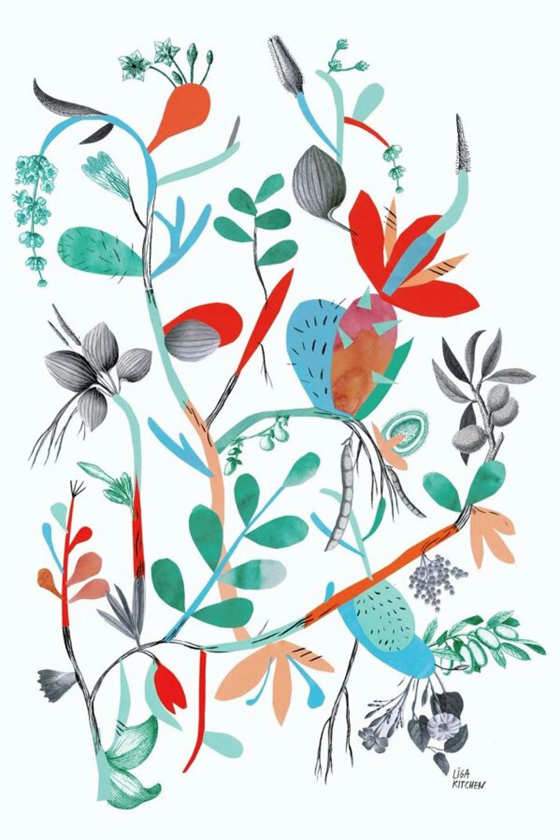 Botanica Orange acryl van Liga Kitchen