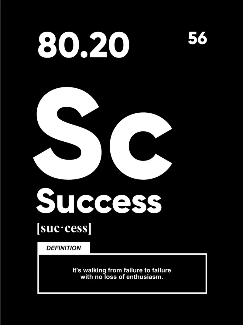 Définition de la réussite | Citation de motivation poster de Inspirify