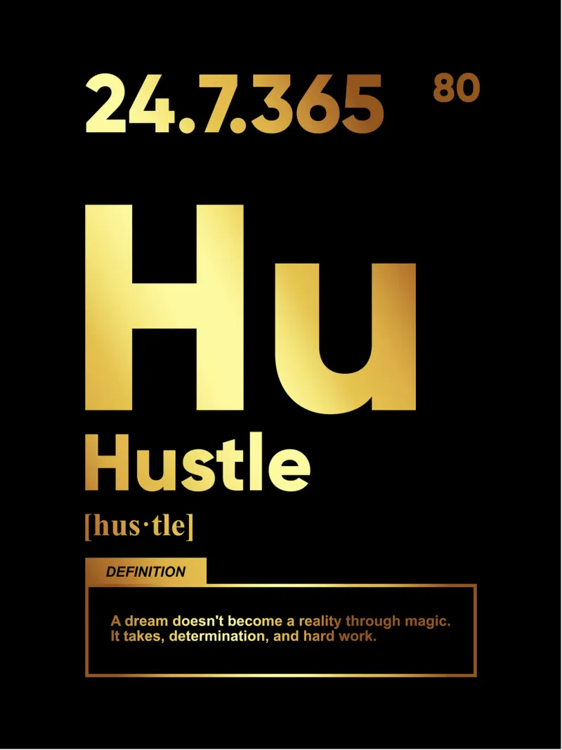 Hustle Definition | Motivationszitat Hahnemühle von Inspirify