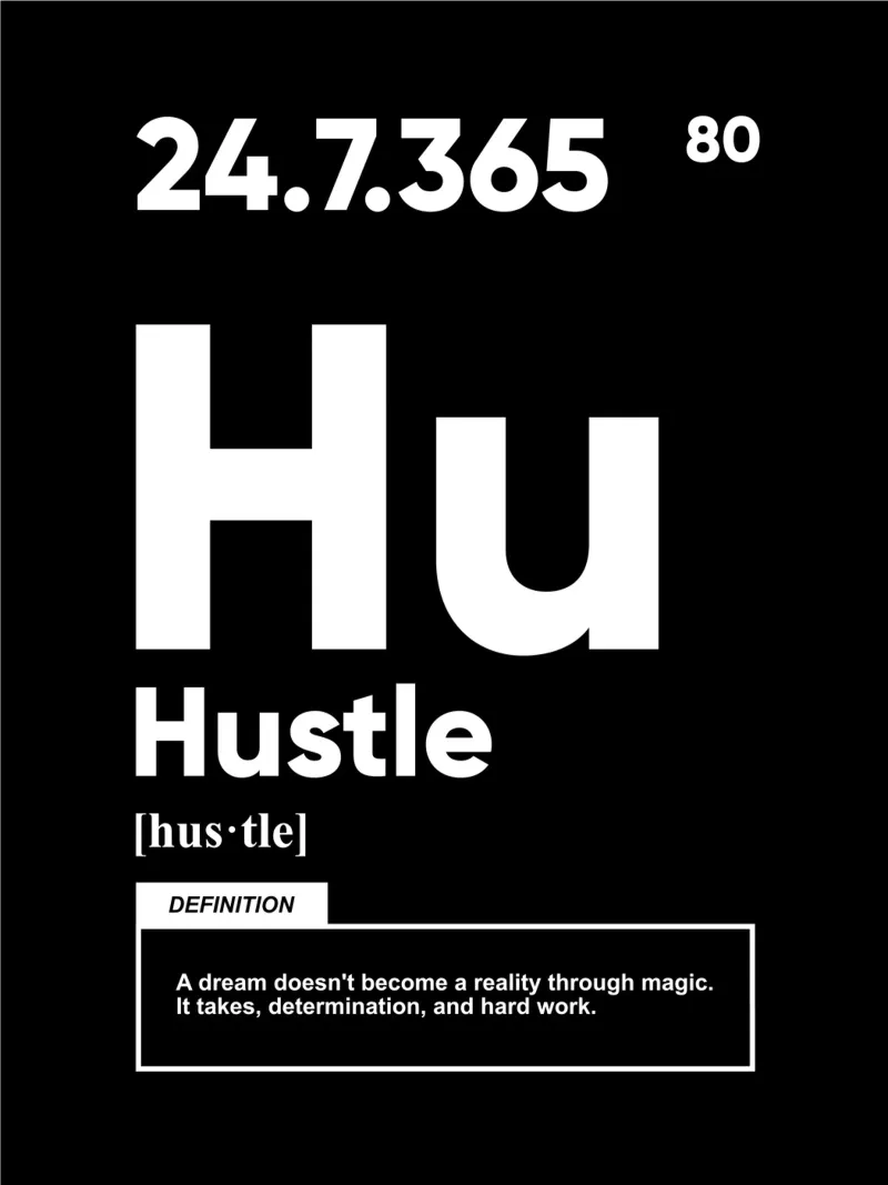 Hustle Definition | Motivationszitat Hahnemühle von Inspirify