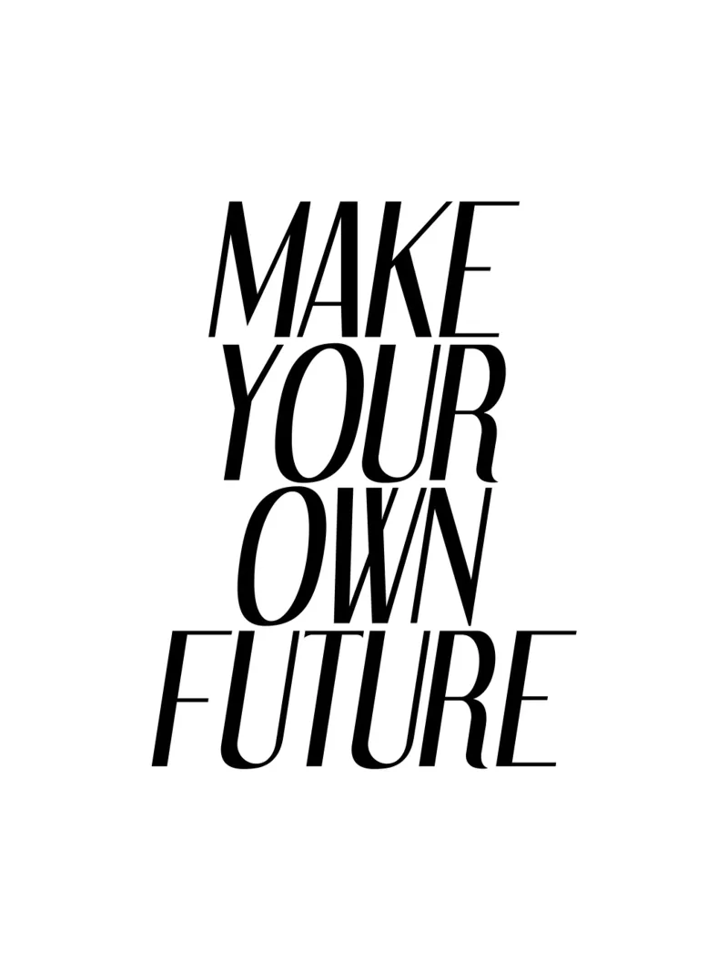 Creare il proprio futuro - Citazione motivazionale plexiglass da Inspirify