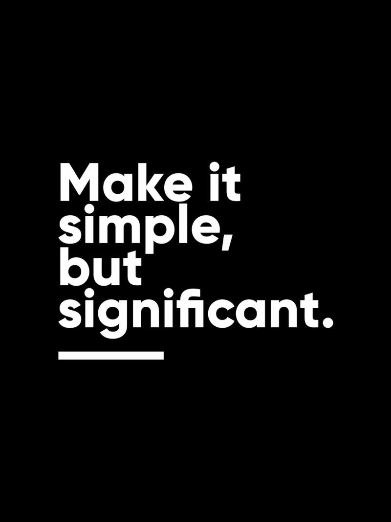 Rendi le cose semplici ma significative | Citazione motivazionale plexiglass da Inspirify