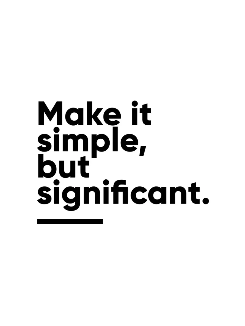 Rendi le cose semplici ma significative | Citazione motivazionale plexiglass da Inspirify