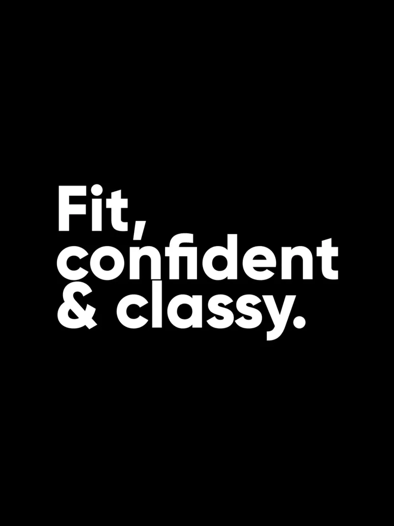 Fit Confident & Classy | Motivational Quote canvas by Inspirify