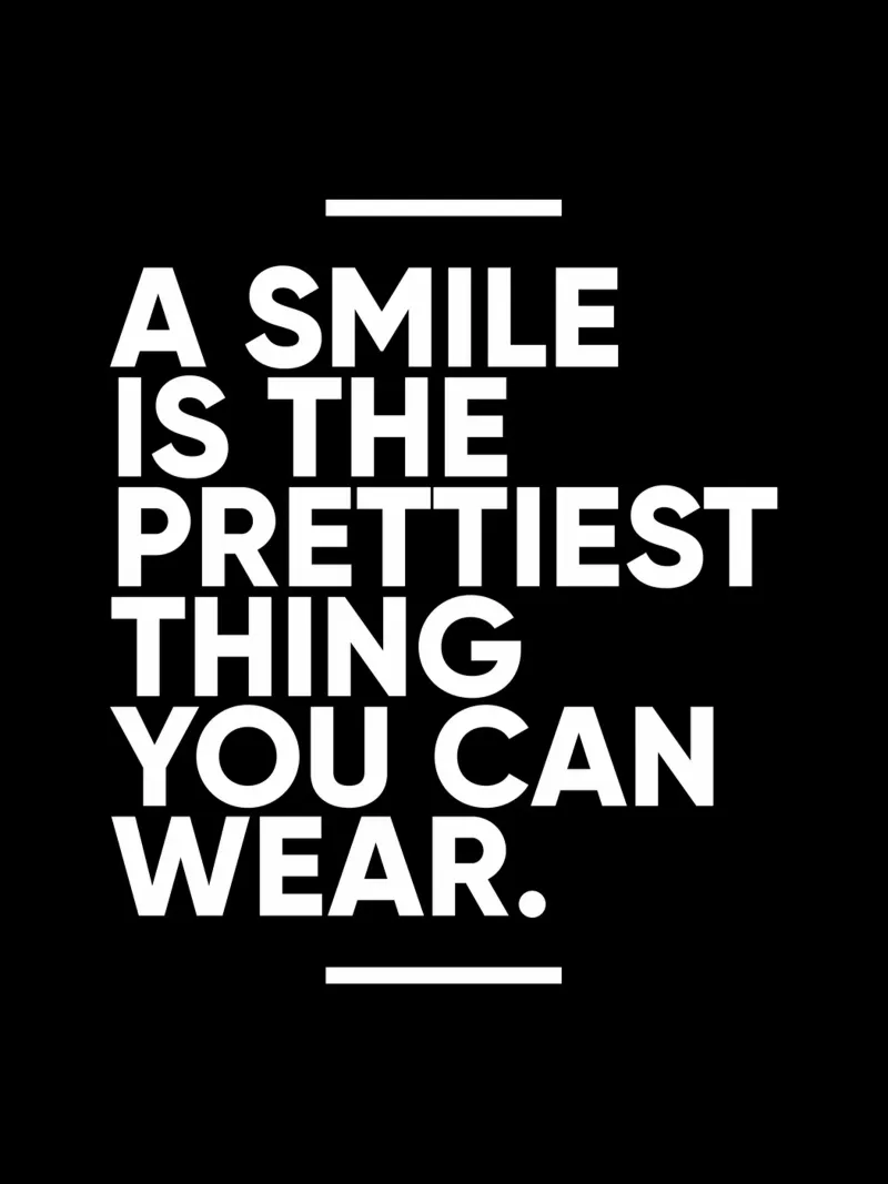 A Smile Is The Prettiest Thing You Can Wear | Motivational hahnemühle by Inspirify