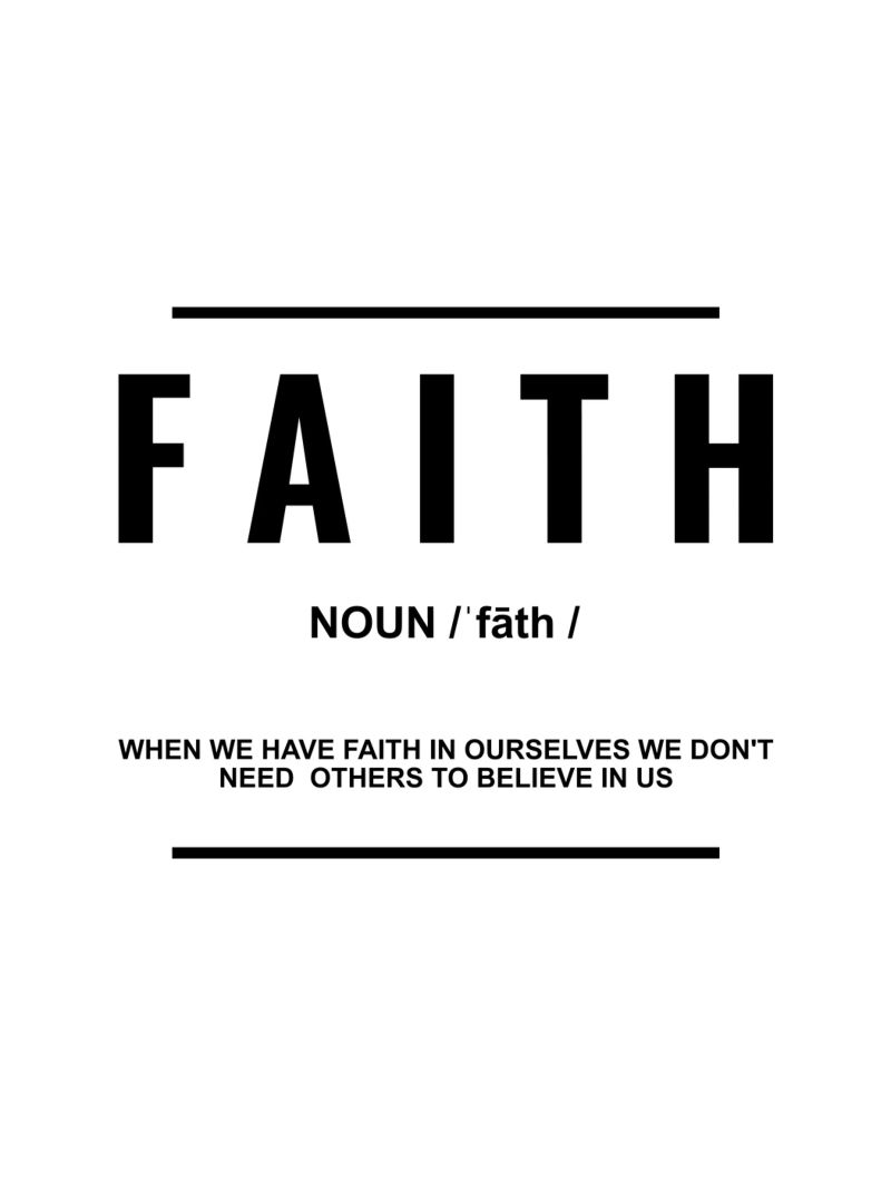 Glaube Definition | Motivationszitat Poster von Inspirify