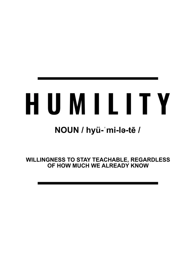Demut Definition | Motivationszitat Poster von Inspirify