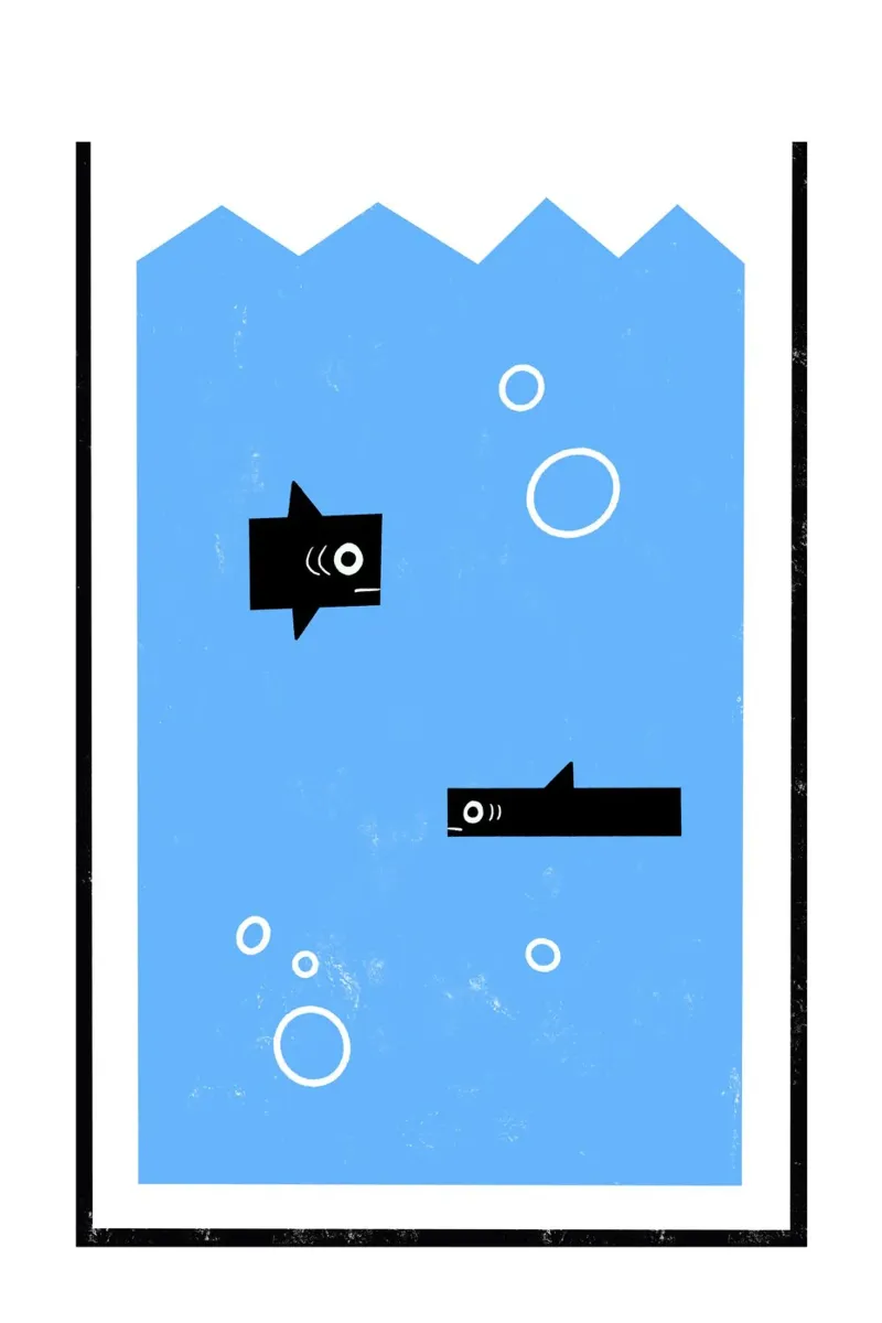 Aquarium Poster mit Kunststoffrahmen von aucontraire