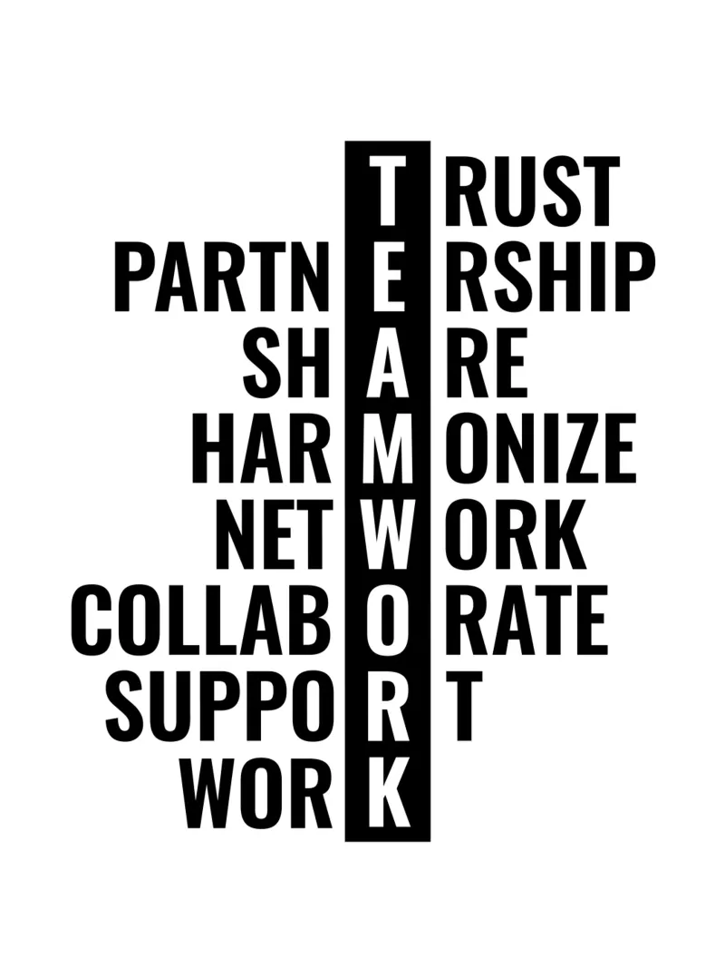 Definitie Teamwork | Motiverende Citaat canvas met Baklijst van Inspirify