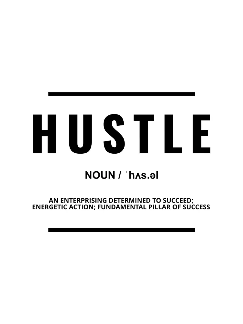 Hustle Definition | Motivationszitat Hahnemühle von Inspirify