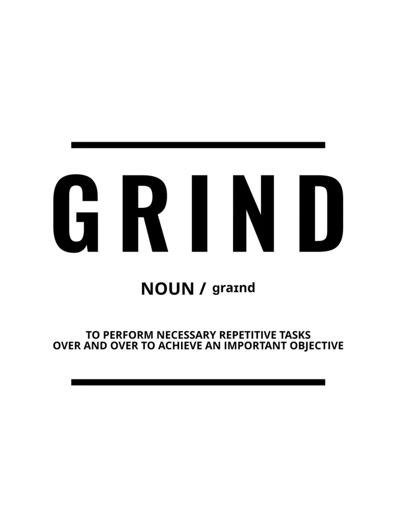 Grind Definition | Motivational Quote Poster von Inspirify