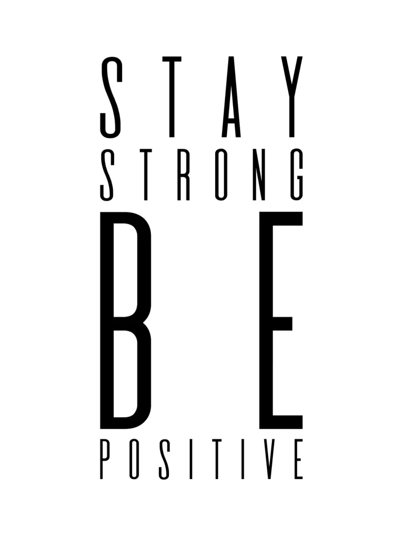 Siate forti e positivi carta hahnemühle da Inspirify
