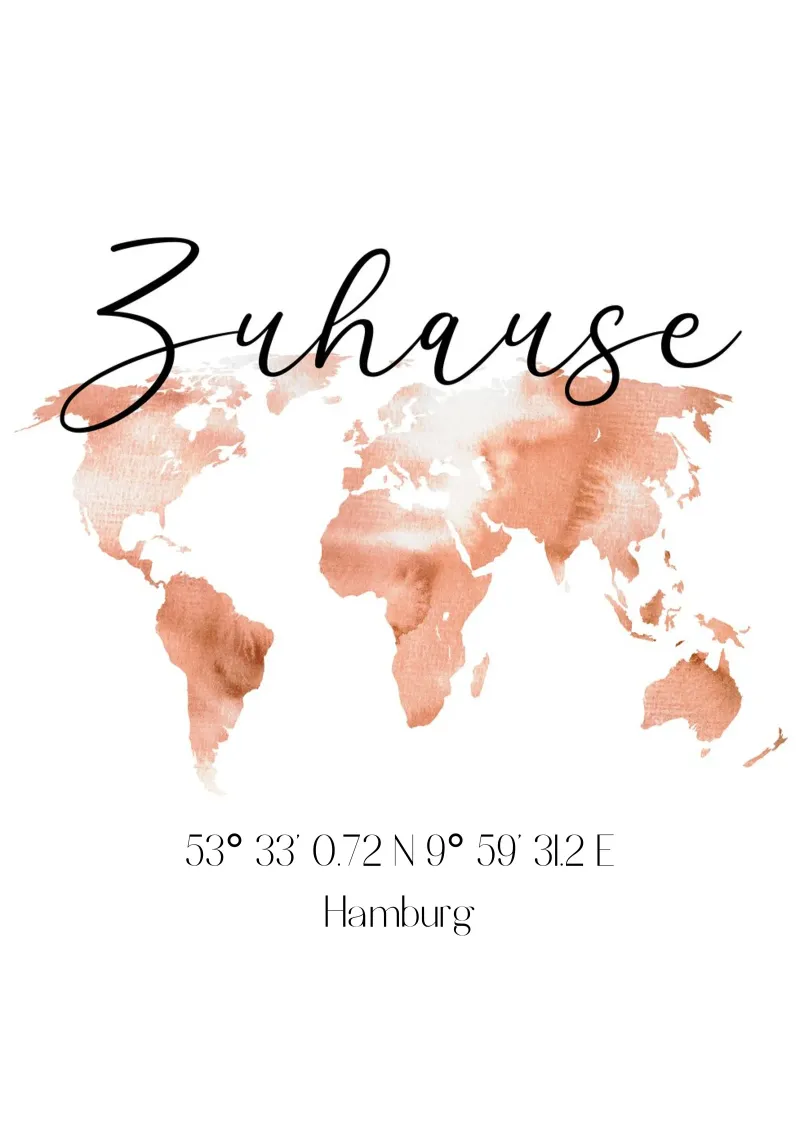 Zuhause Welt mit Koordinaten Forex-Platte von WORTSPIEL