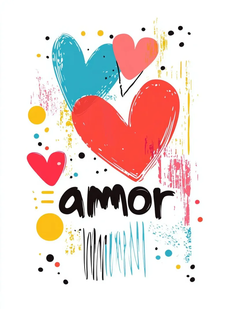 Amore colorato pellicola backlit da Art Typo Essentiel