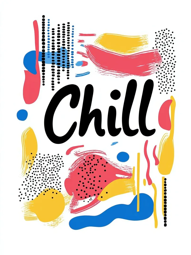 Rilassamento grafico "Chill pellicola backlit da Art Typo Essentiel