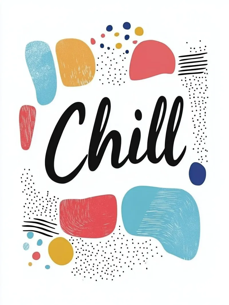 Chill - Design colorato e astratto pellicola backlit da Art Typo Essentiel