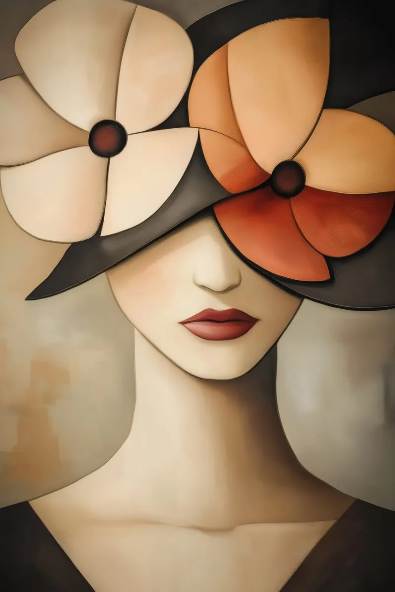 Ritratto femminile con fiori pellicola backlit da Imagine
