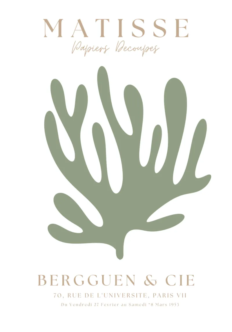 Sage Green Henri Matisse Print , Sage Green Art, Abstract Hahnemühle von pdigitalprints
