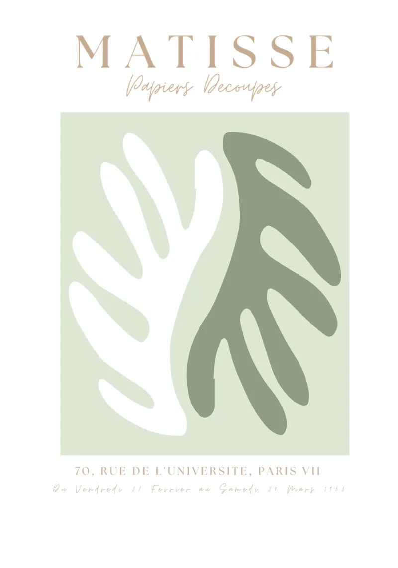 Sage Green Henri Matisse print, Sage Green Art, Abstract hahnemühle van pdigitalprints