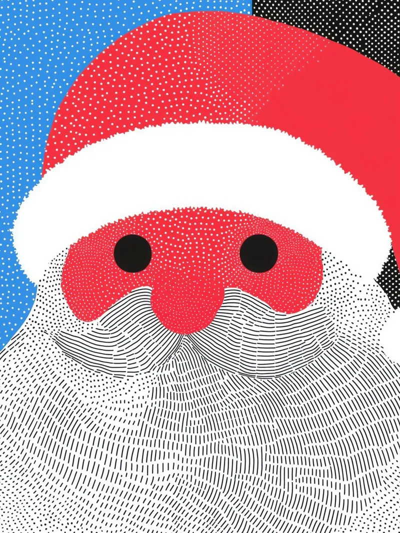 Santa Claus Line Art | Christmas backlit film by Autofocus