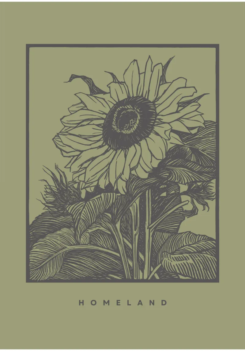 HOMELAND poster with aluminum frame by Einfach Uebel