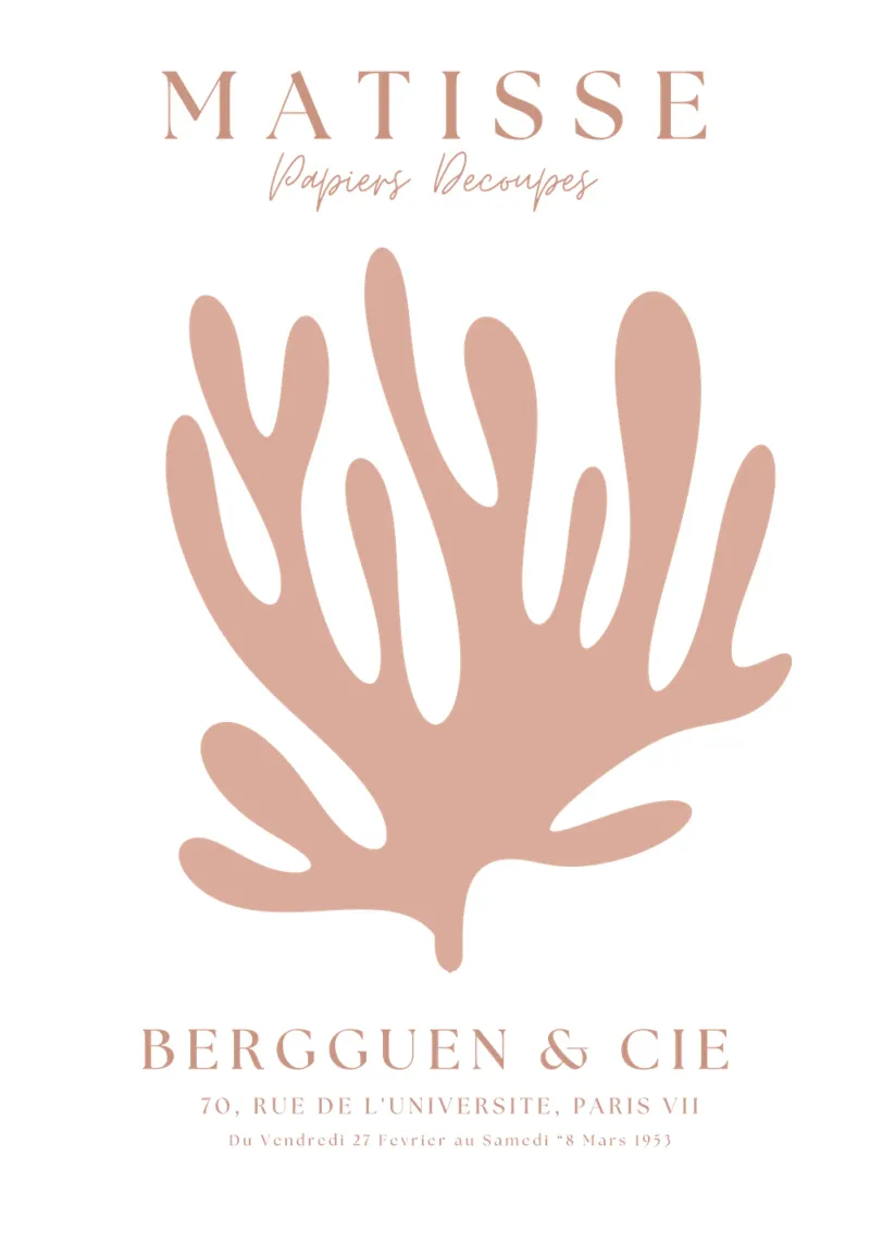 Beige Matisse Art ,Manifesto neutro della mostra Henri Matisse poster da pdigitalprints