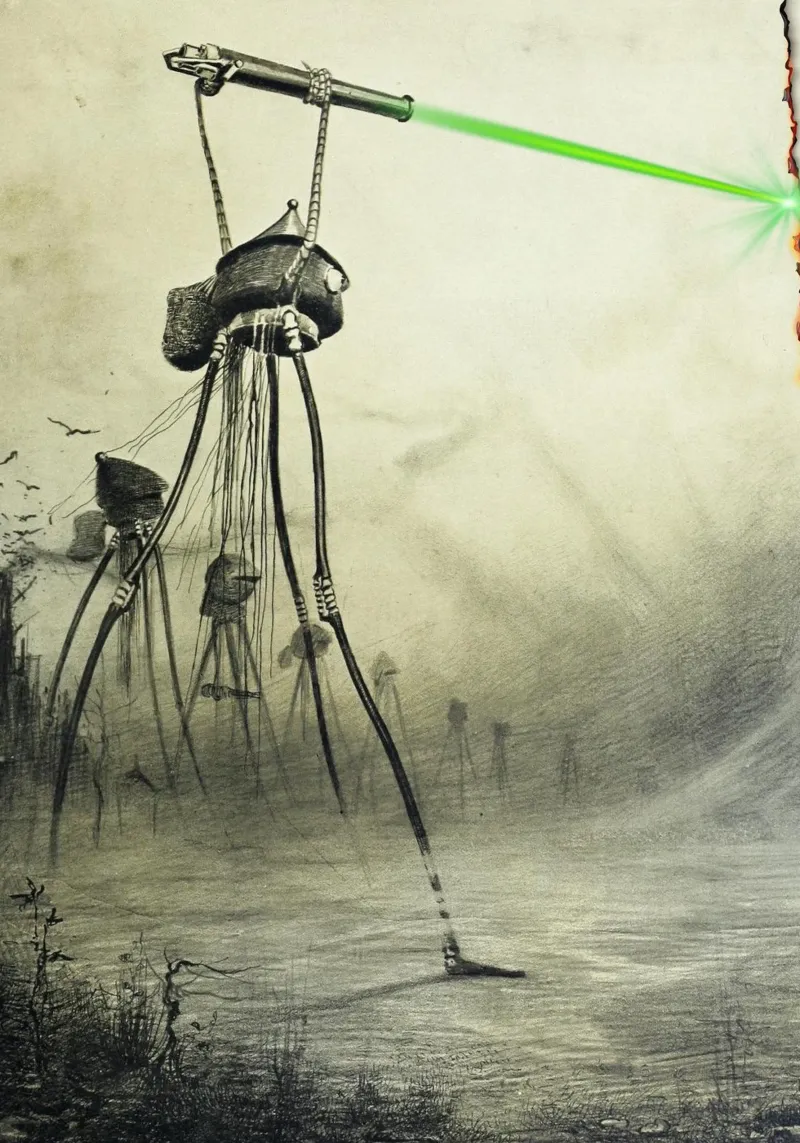 WAR OF THE WORLDS poster with aluminum frame by Einfach Uebel
