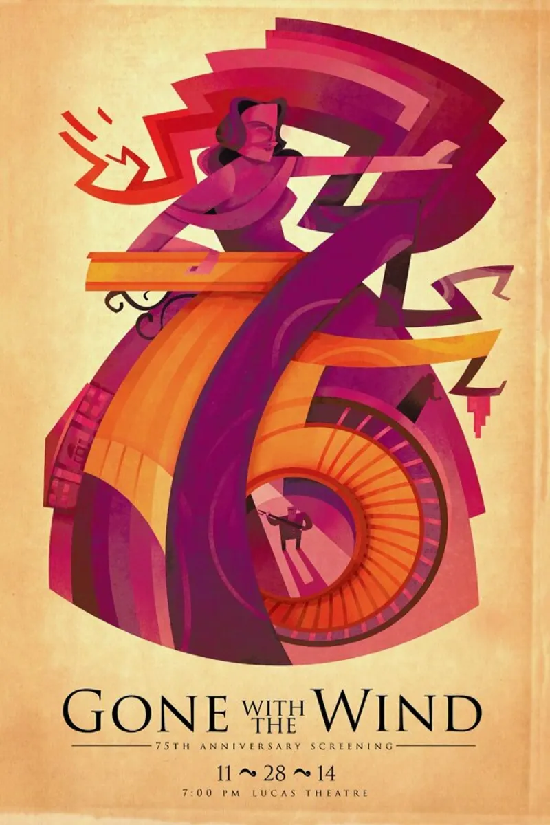 Gone With the Wind: 75th pellicola backlit da Sean Loose