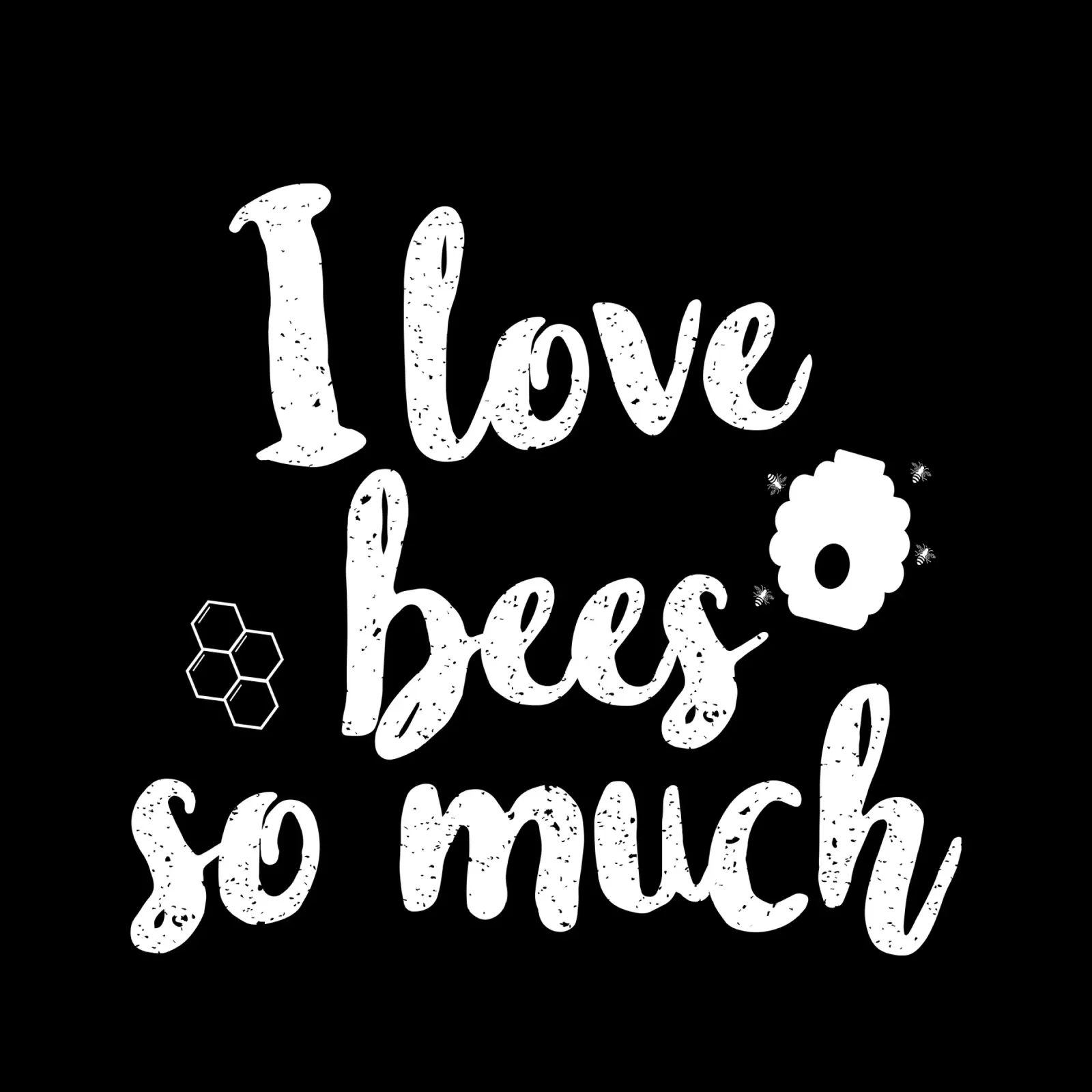 I love bees so much poster met aluminium frame van happieeagle