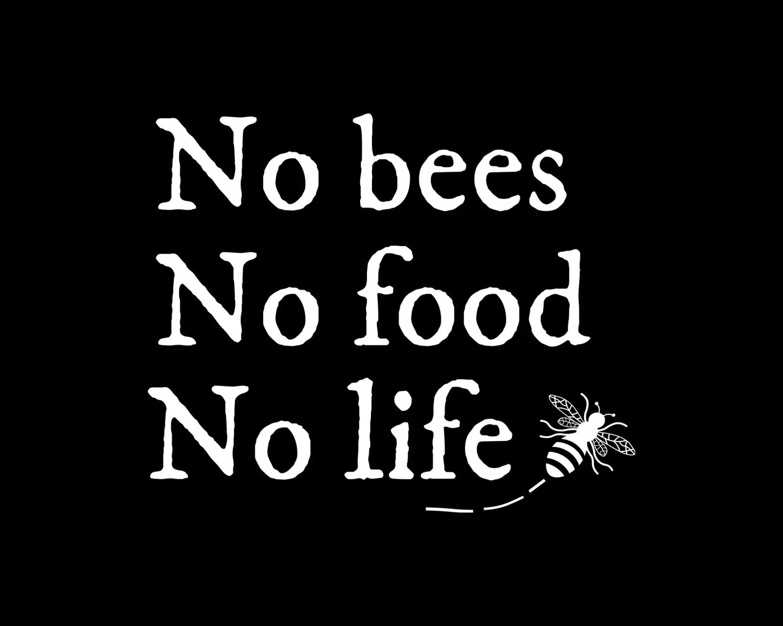 No bees no food no life poster con telaio in plastica da happieeagle